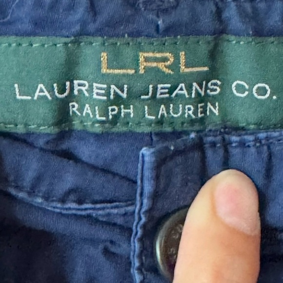 Lauren Jeans Co. Women's 100% Cotton Poplin Cargo Short Navy Blue - Picture 4 of 5